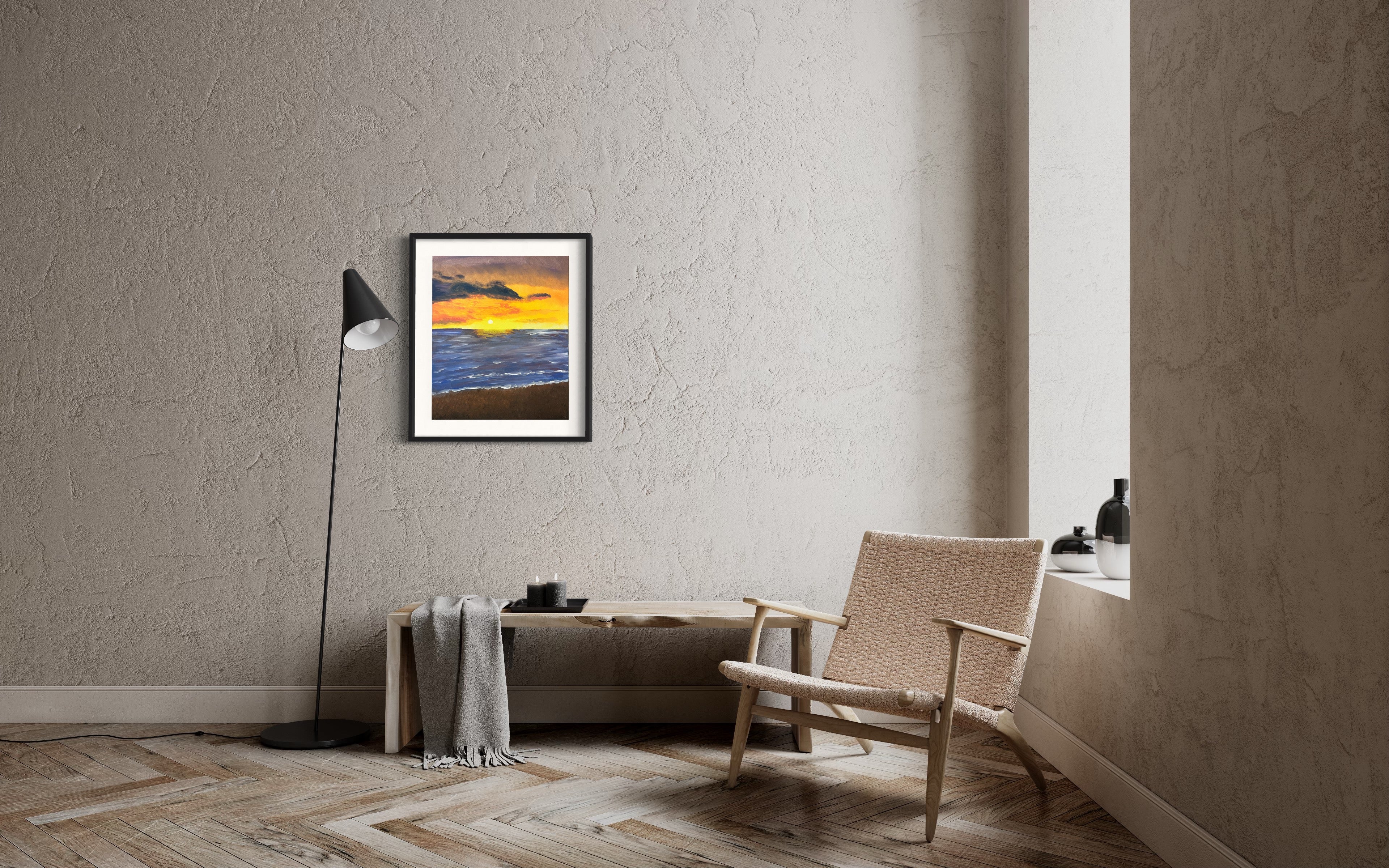 Waves on the Sunset  beach   from the seascape collection