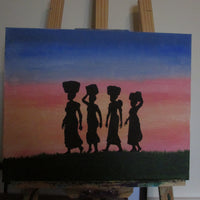 African Ladies Collection  A4   PRINT and STREACHED CANVAS Print  FROM DAVID YOUR ARTIST     FULL 365 DAY GUARANTEE
