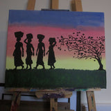 African Ladies Collection  A4   PRINT and STREACHED CANVAS Print  FROM DAVID YOUR ARTIST     FULL 365 DAY GUARANTEE