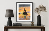 Sailing Into The Sunset: Harbour Seascape