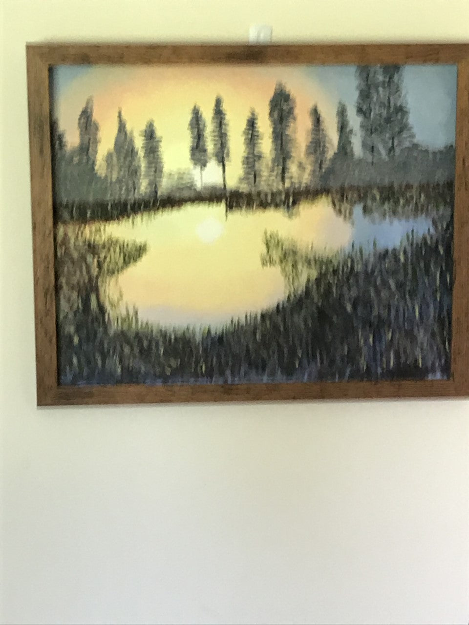 Forest Lake Sunset Painting